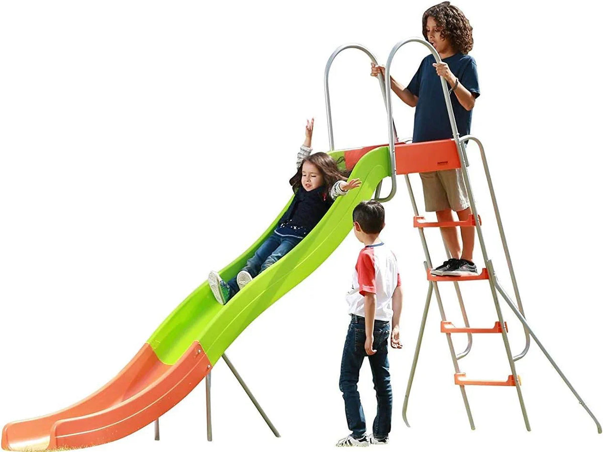 Outdoor Play Set Kids Slide: 10 ft Freestanding Climber, Swingsets, Playground Jungle Gyms Kids Love – Above Ground Pool Slide for Summer Backyard - image 1