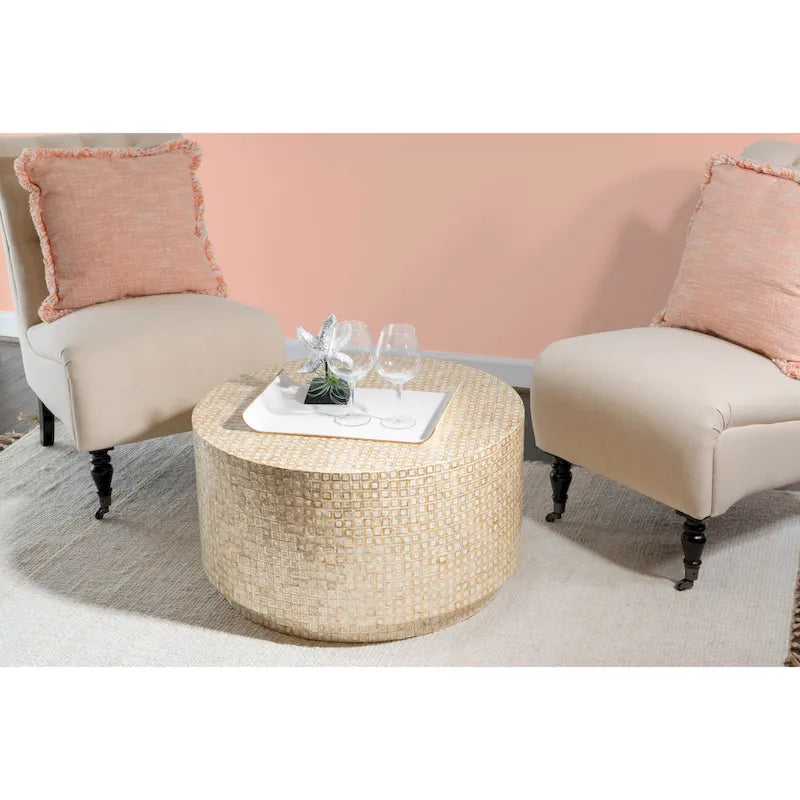 Capiz-Inspired Mosaic Coffee Table - image 5