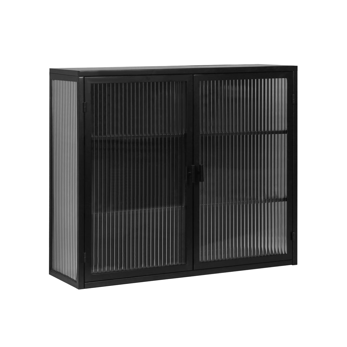 27.56"Modern Wall Cabinet with Glass Doors, Bathroom Cabinet with Featuring Three-tier Storage for Entryway Living Room, Bathroom or Dining Room - image 5