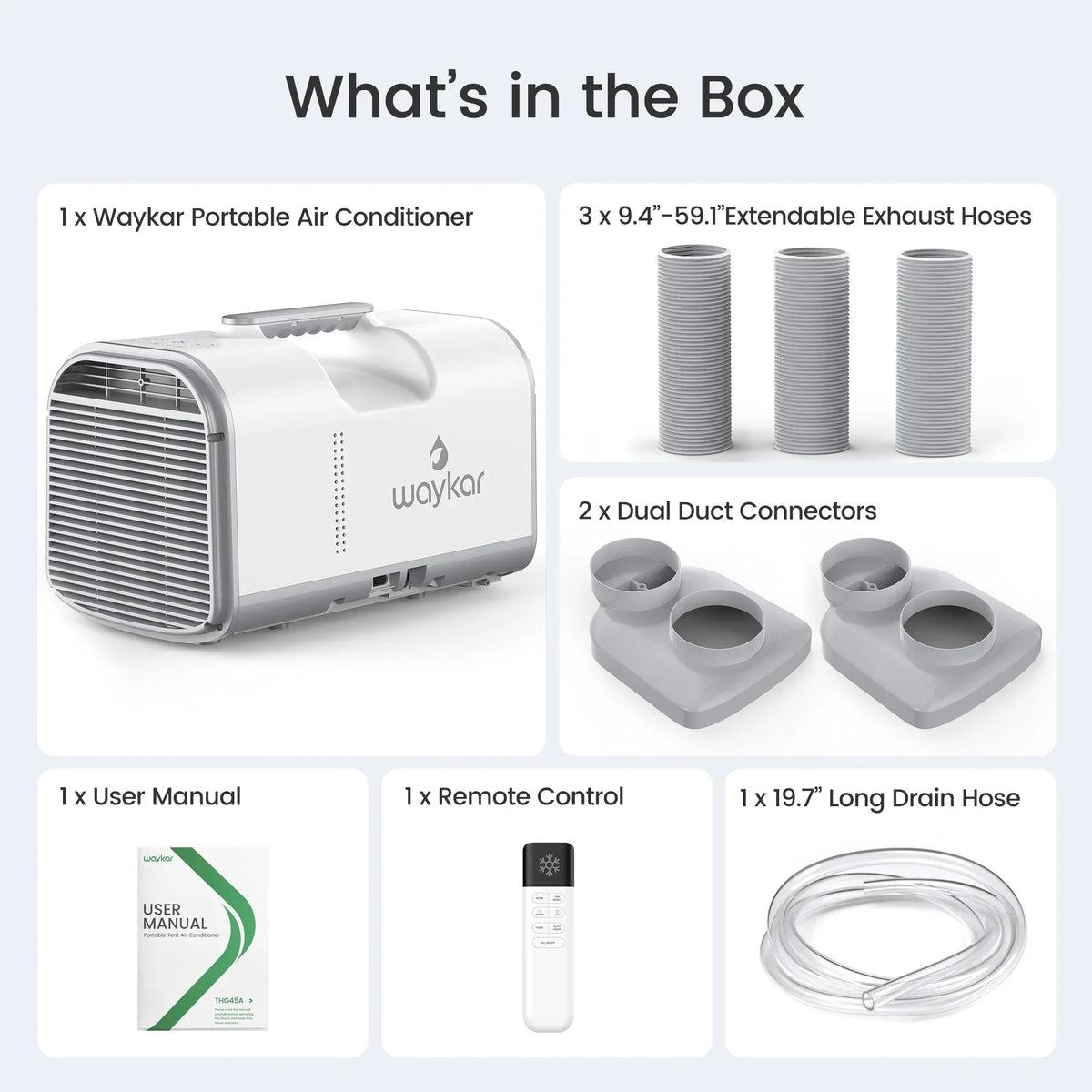 Waykar 4500BTU Portable Air Conditioner for Tent, Camping, RV, 130 Sq. Ft., Low Noise, Remote Control - image 5