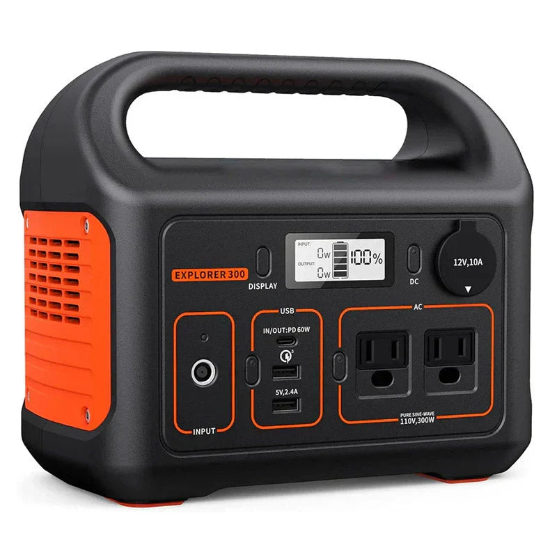 Portable Power Station Explorer 300, 293Wh Backup Lithium Battery, Solar Generator for Outdoors Camping Travel Hunting Blacko