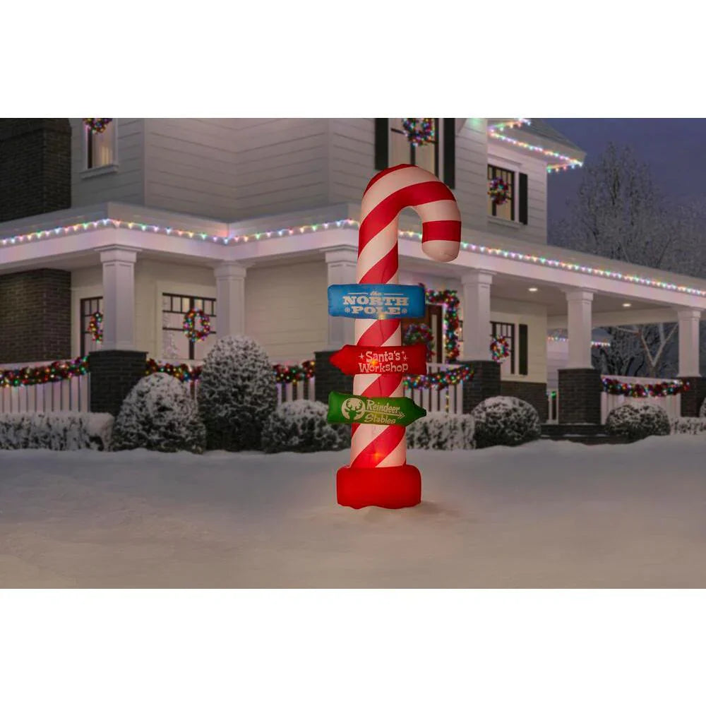 Airblown 8 ft. Inflatable Candy Cane with Stacking Signs - image 2