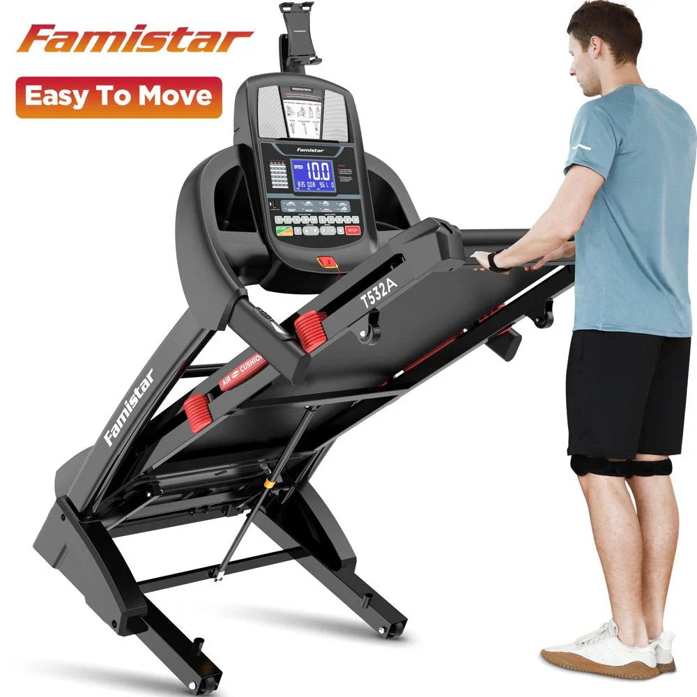 Famistar Folding Treadmill for Home with 15 Levels Auto Incline, 300LB Capcity, 10MPH Fast Speed Controls - image 14
