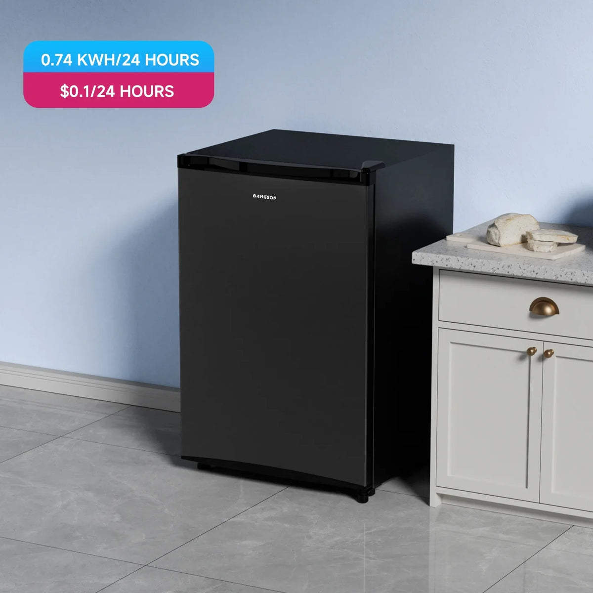 BANGSON 3.0 Cu.ft Compact Upright Freezer, Energy-Saving Mini Freezer with Adjustable Thermostat,Black - image 9