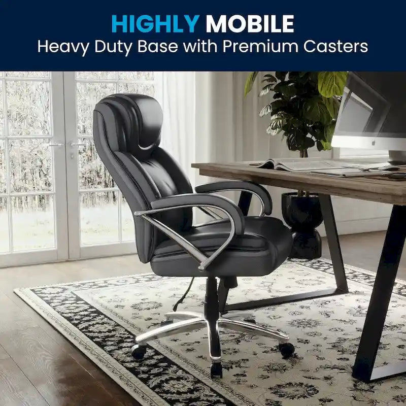 Executive Ergonomic Swivel Office Chair for Big & Tall with LeatherSoft Upholstery - image 5