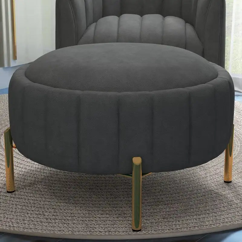 Swivel Accent Chair with Ottoman Set and Upholstered Cushion - image 12