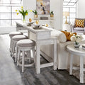 Distressed White 4-Piece Modern Farmhouse Flea Market Set - image 1