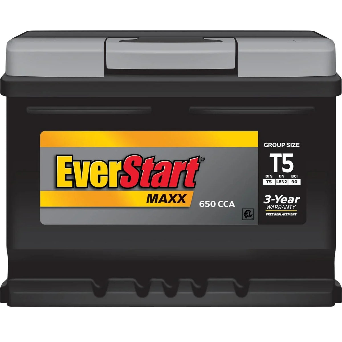 EverStart Maxx Lead Acid Automotive Battery, Group Size T5 12 Volt, 650 CCA 95 RC - image 3