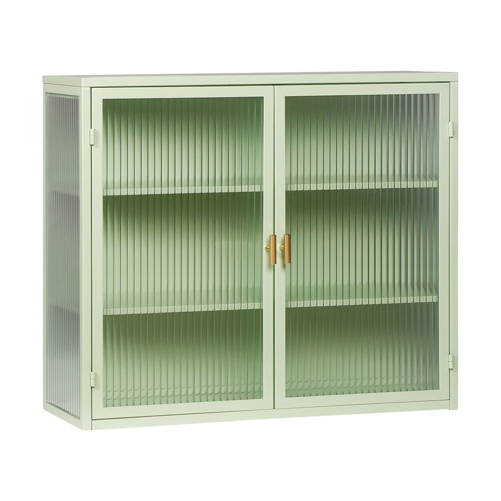 27.56"Modern Wall Cabinet with Glass Doors, Bathroom Cabinet with Featuring Three-tier Storage for Entryway Living Room, Bathroom or Dining Room - image 1