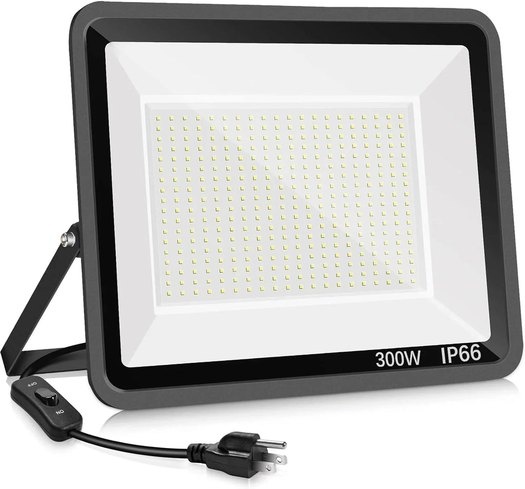 3 Pack 200W LED Flood Light,Super Bright Exterior Security Lights With Plug,IP66 Waterproof Outdoor Flood Light, 22800lm 5000