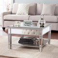 SEI Furniture Wheaton Square Coffee Table with Shelf and Mirror Finish - image 1