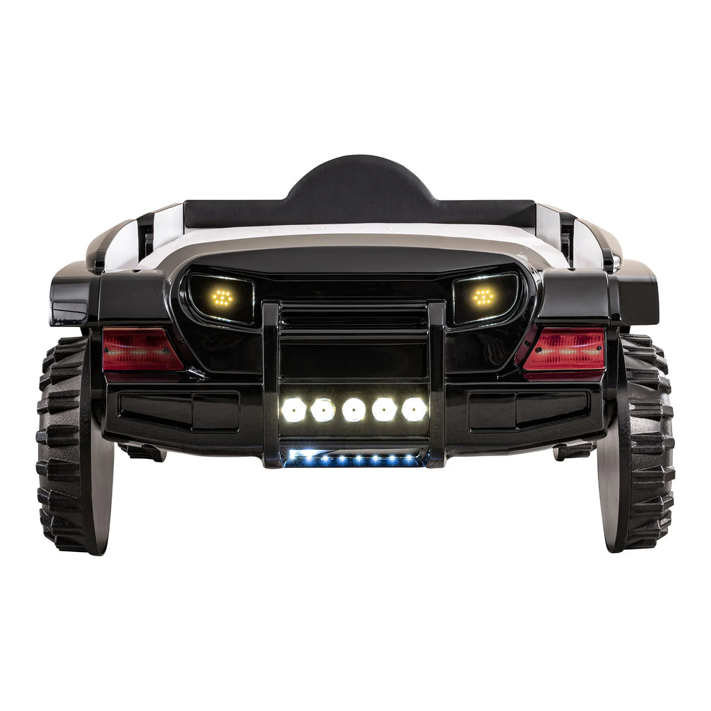 Furniture of America Terra Kids Plastic Twin SUV Bed with LED and Sound, Black - image 8