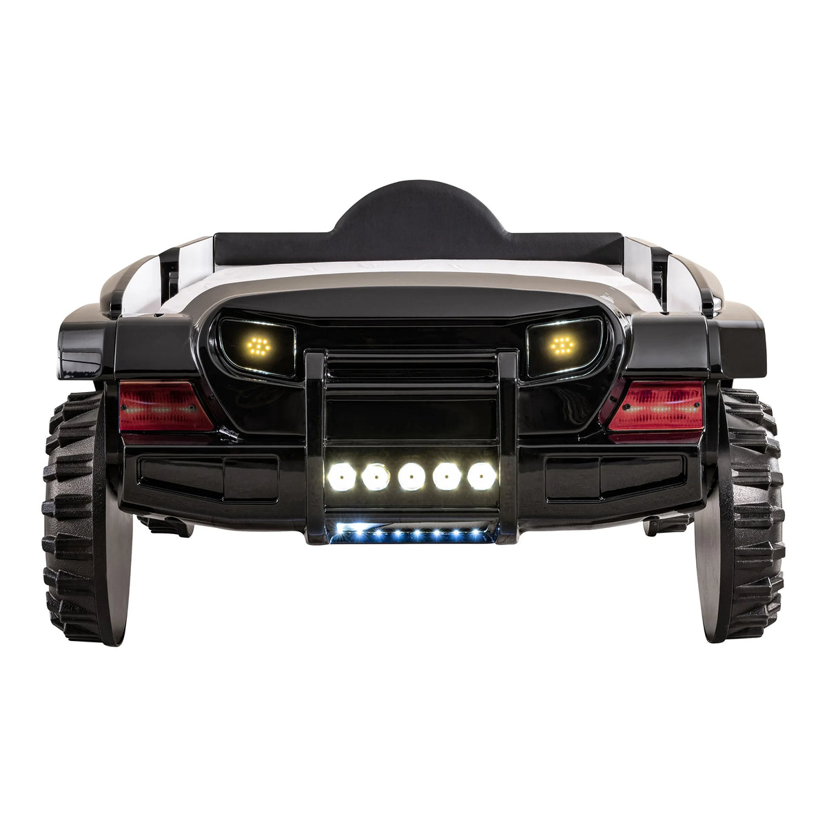 Furniture of America Terra Kids Plastic Twin SUV Bed with LED and Sound, Black - image 8