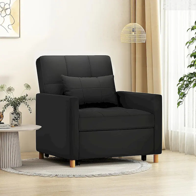 AECOJOY 3-in-1 Convertible Sleeper Sofa Chair with Pillow and Adjustable Backrest - image 4
