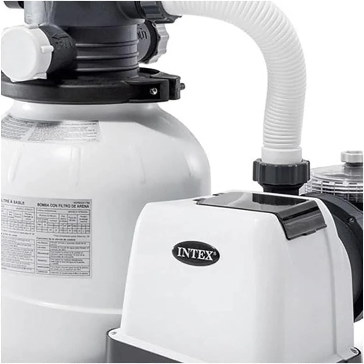 Intex 26651EG Krystal Clear 16 Inch 3,000 GPH Above Ground Pool Sand Filter Pump with Automatic Timer, GFCI, and 6 Function C