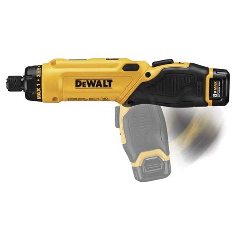 8V MAX Cordless Gyroscopic Screwdriver with Adjustable Handle. (2) 1.0Ah Batteries. Charger. and Bag DCF680N2 - image 14
