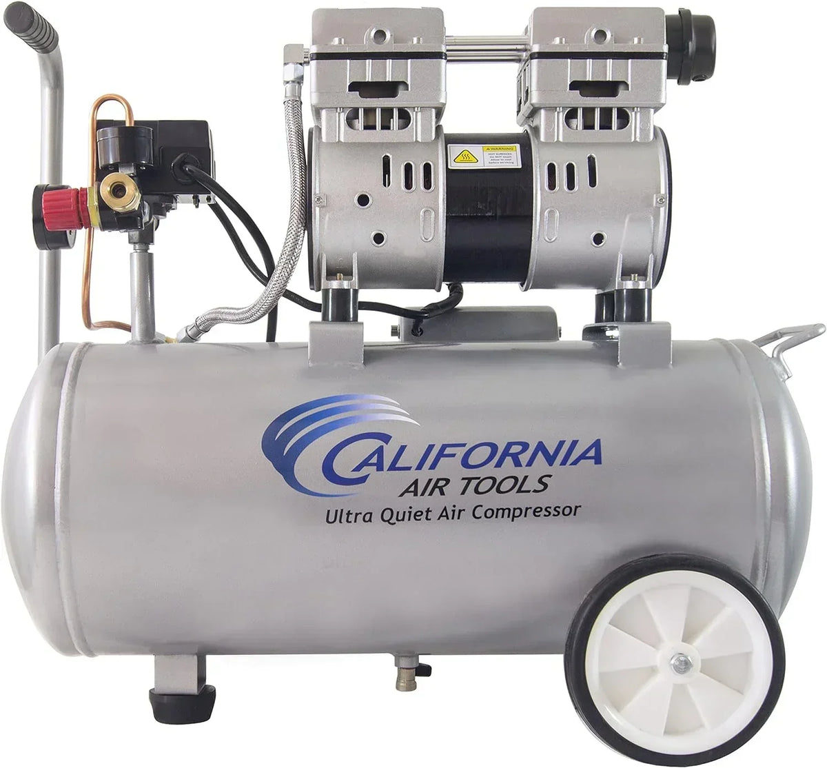 Air Tools 8010 Ultra Quiet Oil-Free Air Compressor, 1.0 HP, 8 Gallon, 120 PSI, 60 dB Noise Level