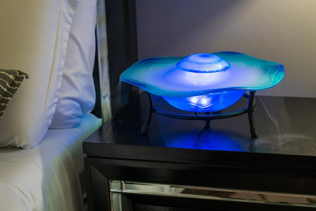 Xbrand Tabletop Blue Aromatherapy Mist Fountain Aroma Diffuser w/Inline Control, 8 Inch Tall - image 4
