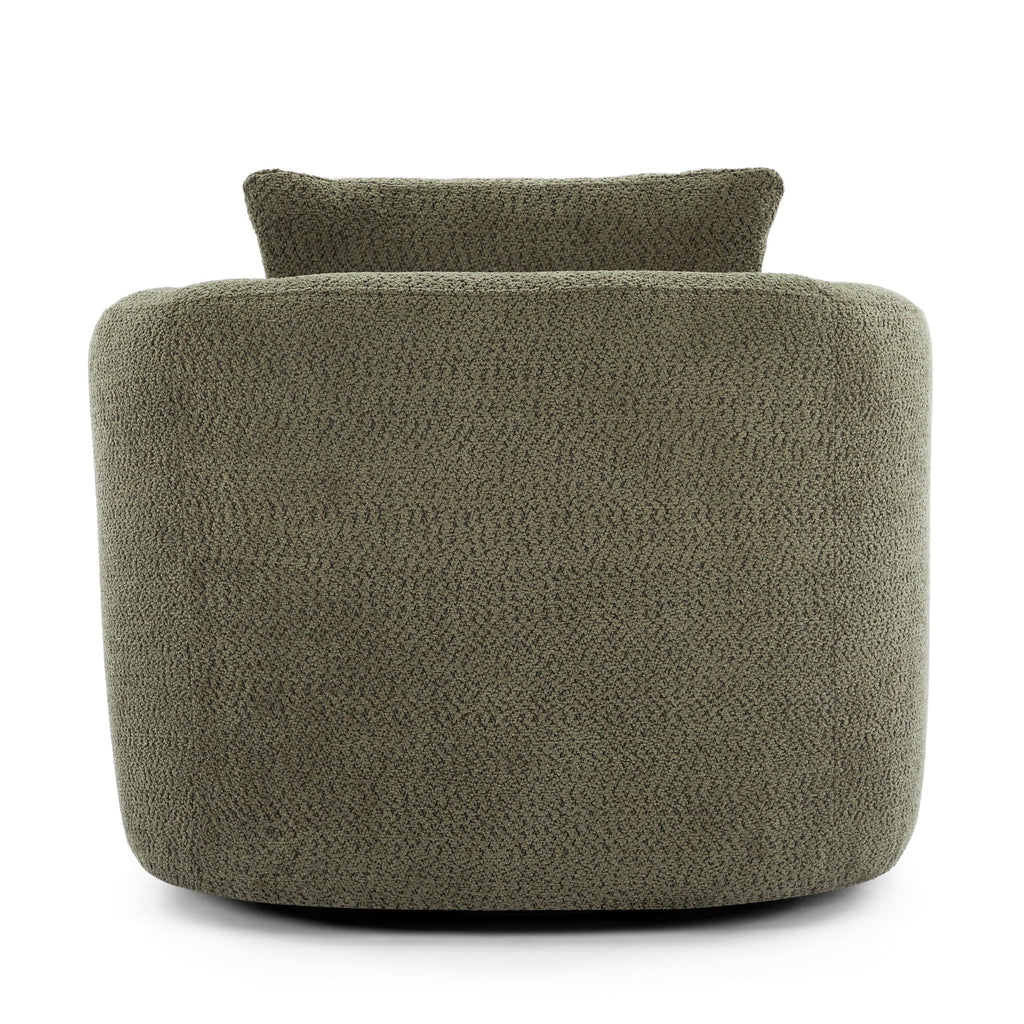 Harper & Bright Designs 360- Swivel Accent Chair, Barrel Chair Swivel Upholstered Sofa Chair with Cushion for Living Room Office, Beige - image 36