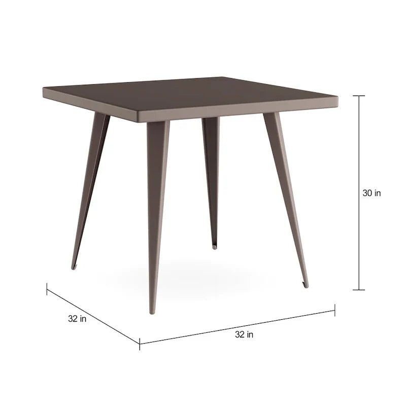 Carbon Loft Swan Industrial Square Metal Dining Table - Not Available - image 8