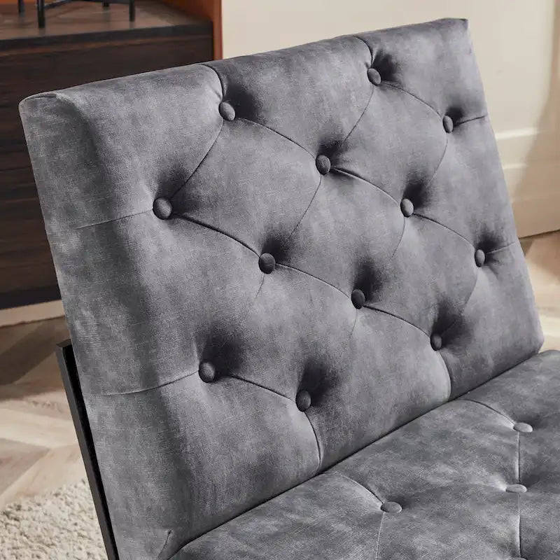Corvus Savannah Tufted Velvet Lounge Chair with Upholstered Accent - image 11