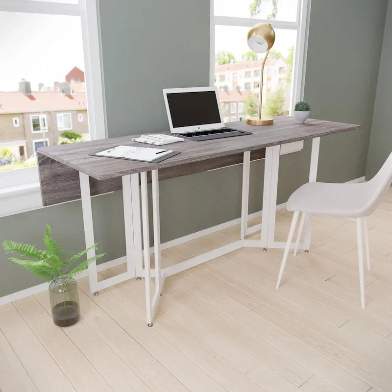 SEI Furniture Driness Grey Folding Drop Leaf Table - image 2