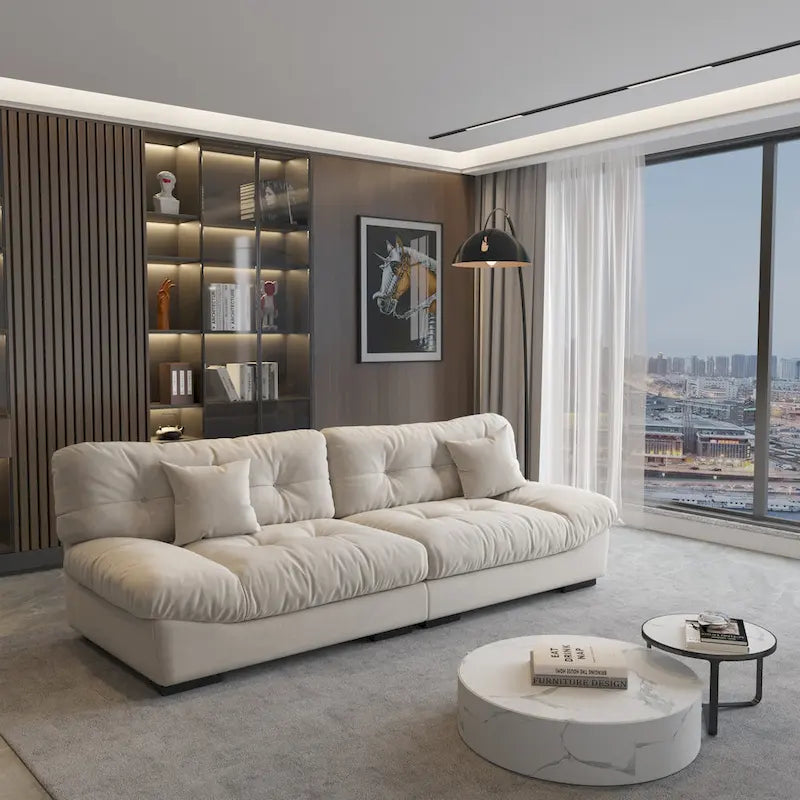 105 Minimalist Cloud Loveseat Sofa with Two Cushions - image 1