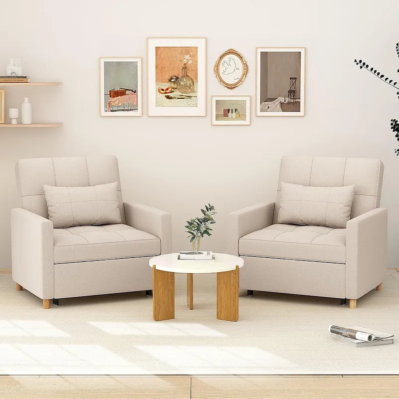 AECOJOY 3-in-1 Convertible Sleeper Sofa Chair with Pillow and Adjustable Backrest - image 5