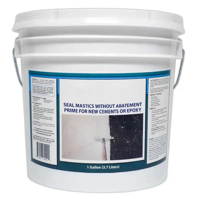 The Only Encapsulant that Seals Non-Friable Black Mastic and Primes for New Paint, Epoxy, Tile, Leveling Cements, and more. 1