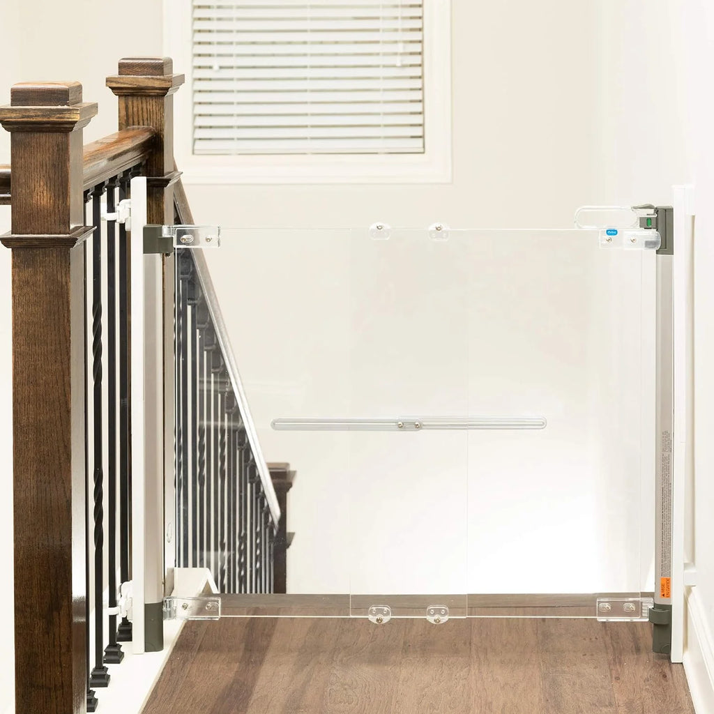 Crystal Designer Baby Safety Gate - Meets Tougher European Standards - Modern Design and Unparalleled Safety - Beauty & Safety Together at Last - Simple Installation / Hardware Mount - image 1