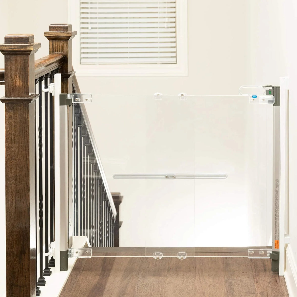 Crystal Designer Baby Safety Gate - Meets Tougher European Standards - Modern Design and Unparalleled Safety - Beauty & Safety Together at Last - Simple Installation / Hardware Mount - image 1