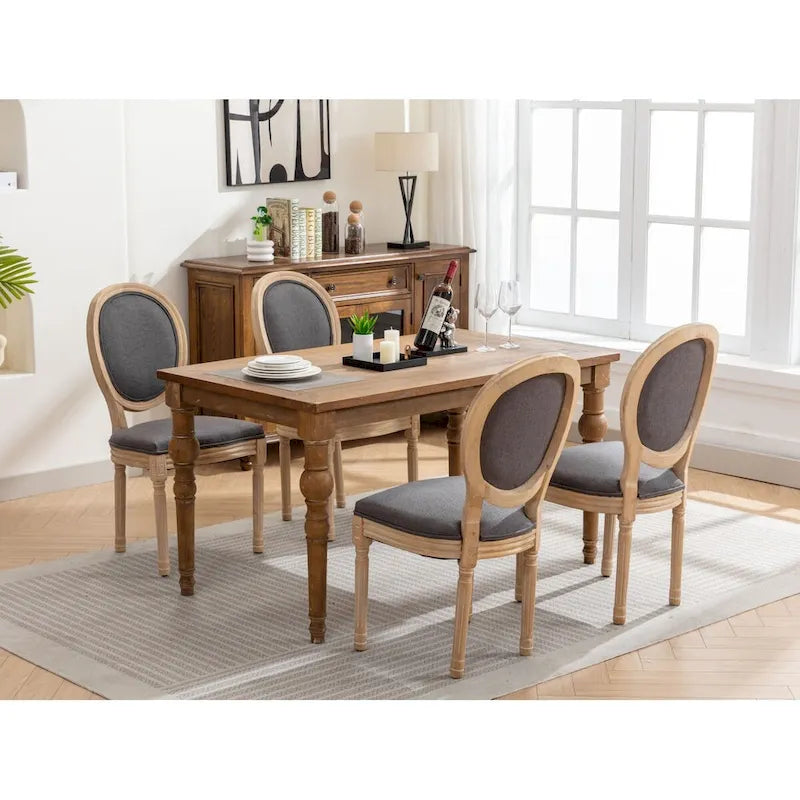 Set of 2 French Oval Back Dining Chairs - Elegant Retro Design with Solid Wood Frame - image 19