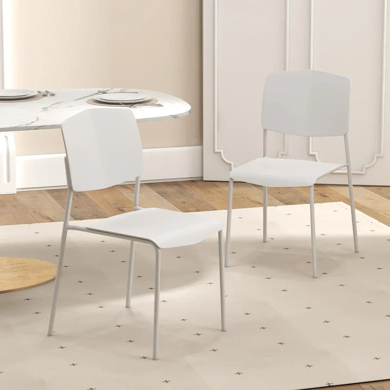Set of 4 Stackable Dining Chairs with Ergonomic Backrest and Spacious Seat by Gymax - image 16