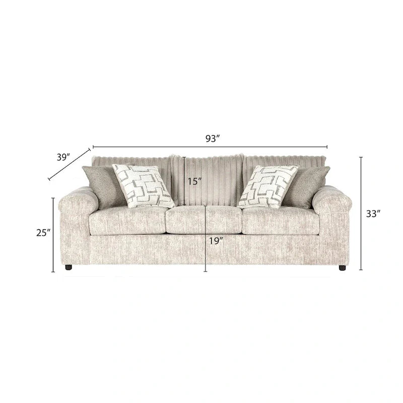 Roundhill Furniture Nason Wide Wale Corduroy Sofa, Loveseat, and Cuddle Chair Collection - image 12