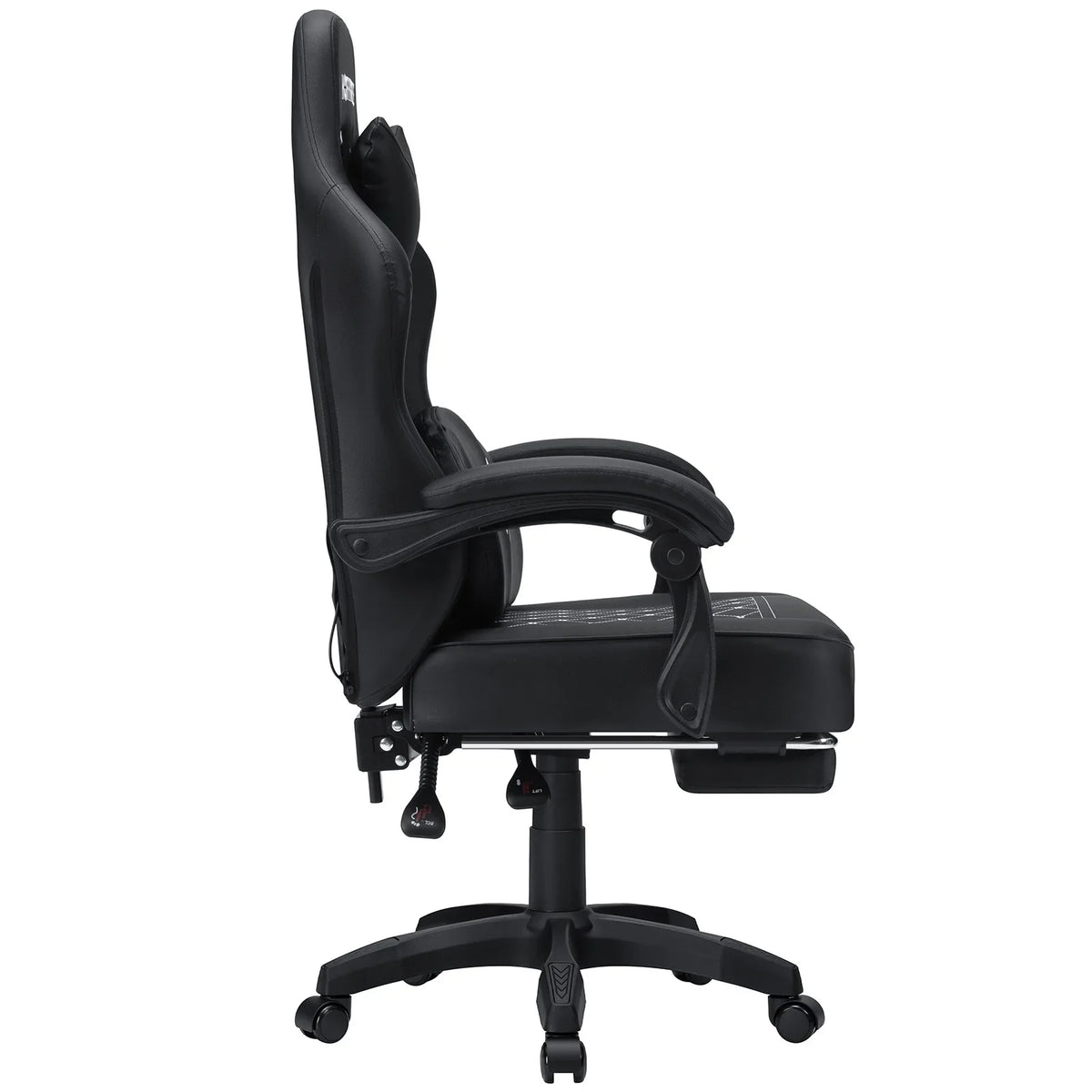 Hoffree Gaming Chair with Massage and Footrest Big and Tall Gamer Chair with Headrest and Lumbar Support PU Computer Game Chair for Adults Office - image 77