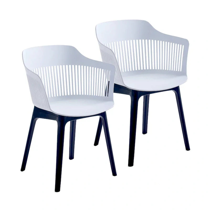 Porthos Home Palmer Set of 2 Dining Chairs with Plastic Shell and Legs - image 2