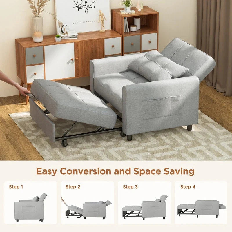 3-in-1 Adjustable Pull-Out Sleeper Sofa Bed With 330 Pounds Capacity