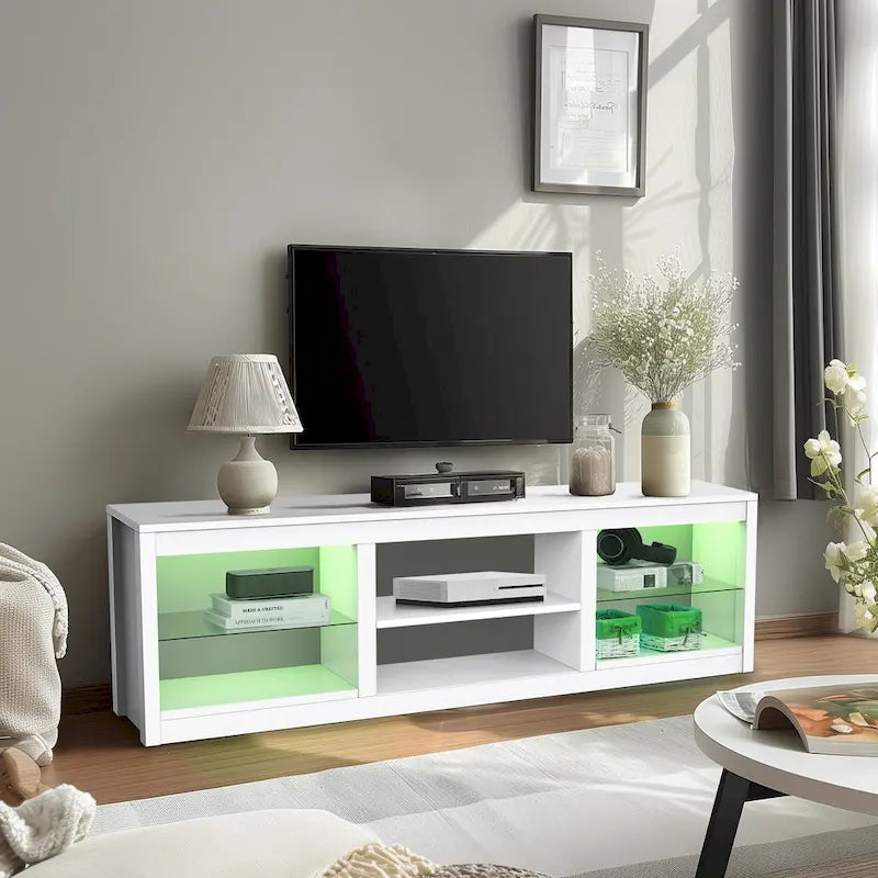 66-Inch Contemporary RGB LED TV Stand Console for TVs Up to 75 Inches - image 16