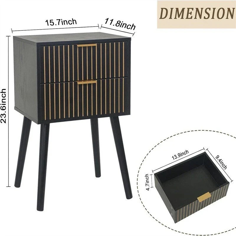 Modern Mid-Century Nightstand with Dual Drawers - image 6