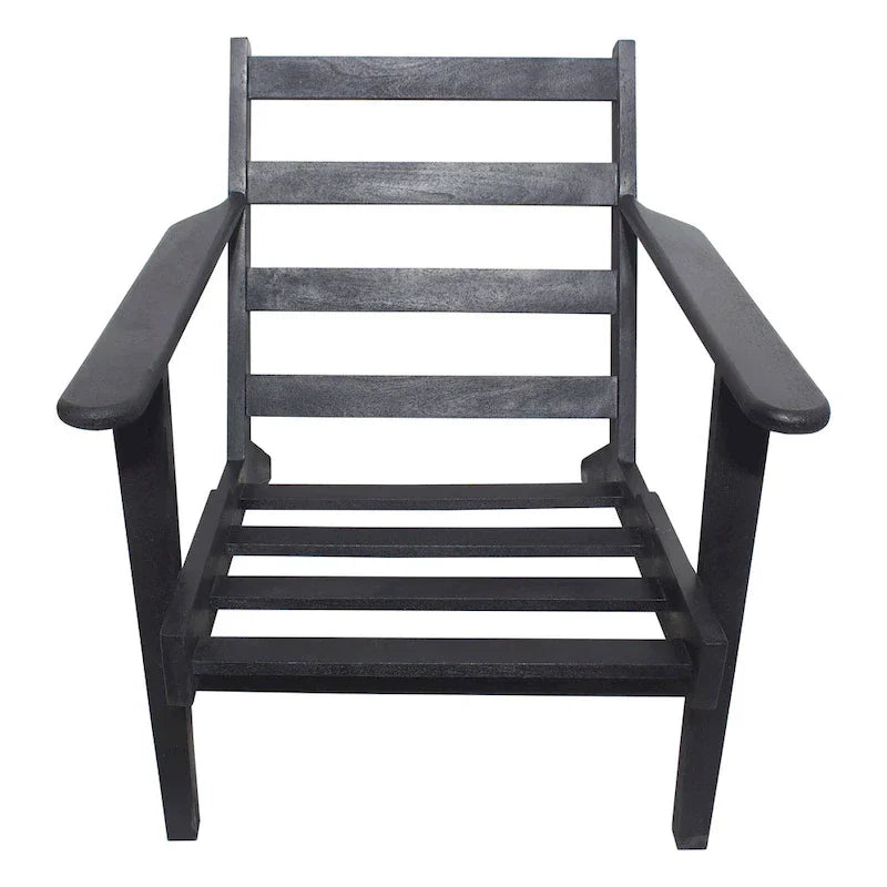 Handcrafted Amber Accent Chair with Slatted Mango Wood, Buffalo Leather Cushions, and Angled Legs - image 33