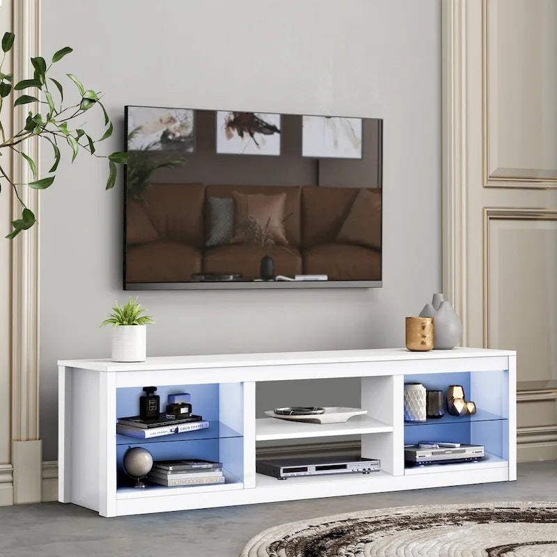 66-Inch Contemporary RGB LED TV Stand Console for TVs Up to 75 Inches - image 14