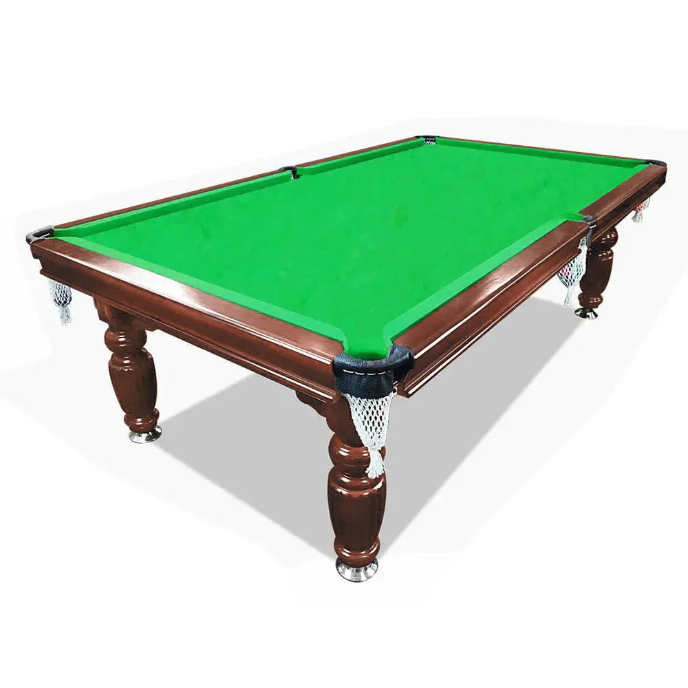 Classic Slate Pool Table with Cues and Balls Set for Home or Lounge, Walnut Wood, 8FT - image 1