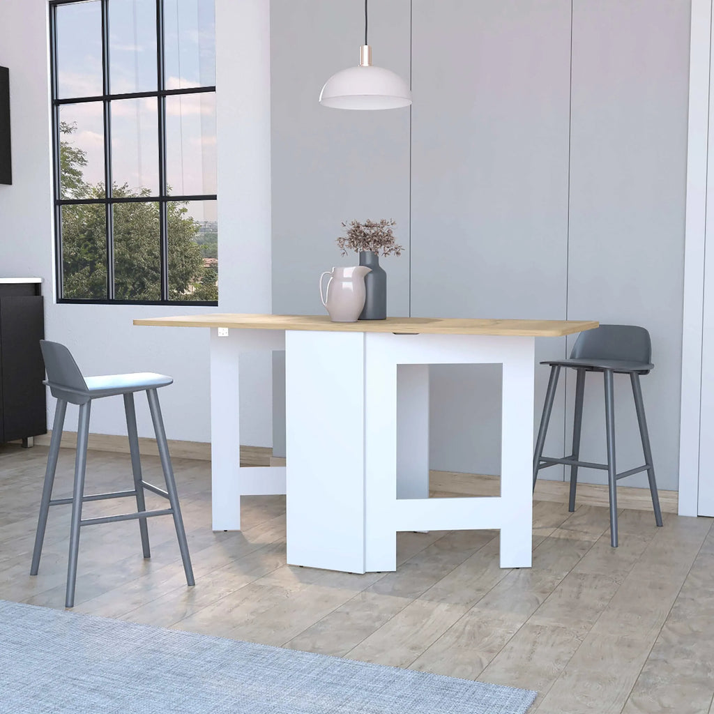 DUOSONG Kailua Folding Dining Table, Space-Saving, Foldable In 3 Forms Multicolor Engineered Wood Furniture Primary Living Space Cabinets - image 19