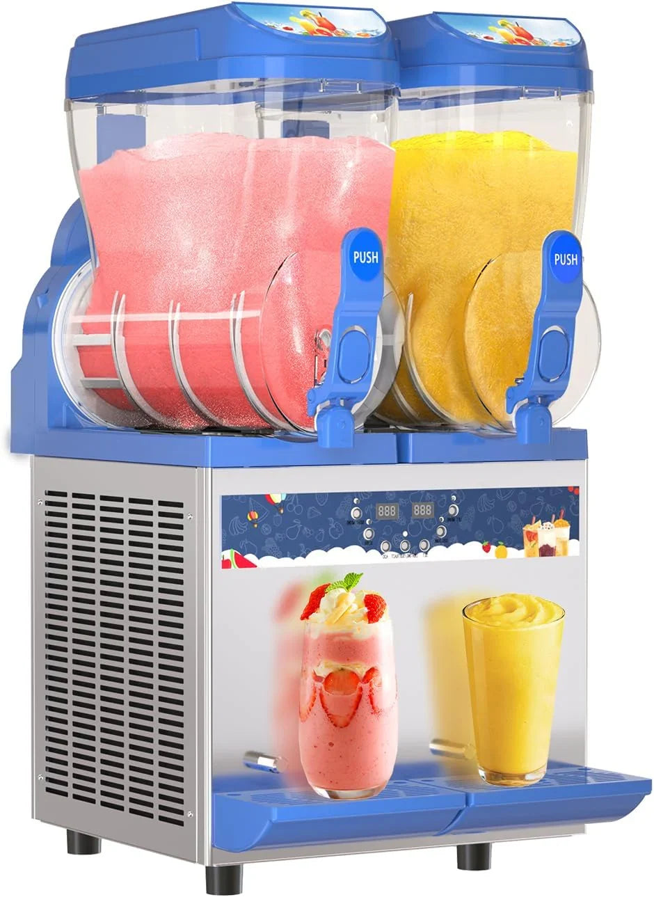 Commercial Slushy Machine - 1000W 30L Tanks Slush Maker Machine 304 Stainless Steel Commercial Margarita Machines Efficient C