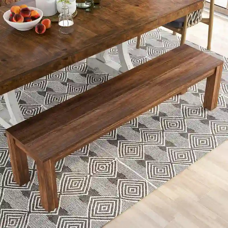Anaisha Rustic Solid Mango Wood Dining Bench - Furniture of America - image 5