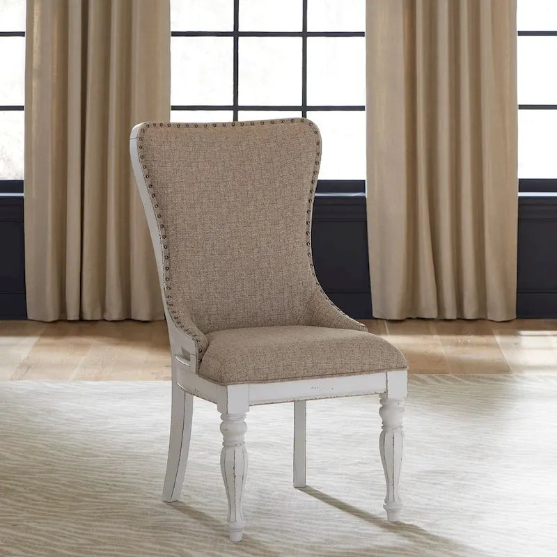 Set of 2 Magnolia Manor Upholstered Wingback Chairs - image 1