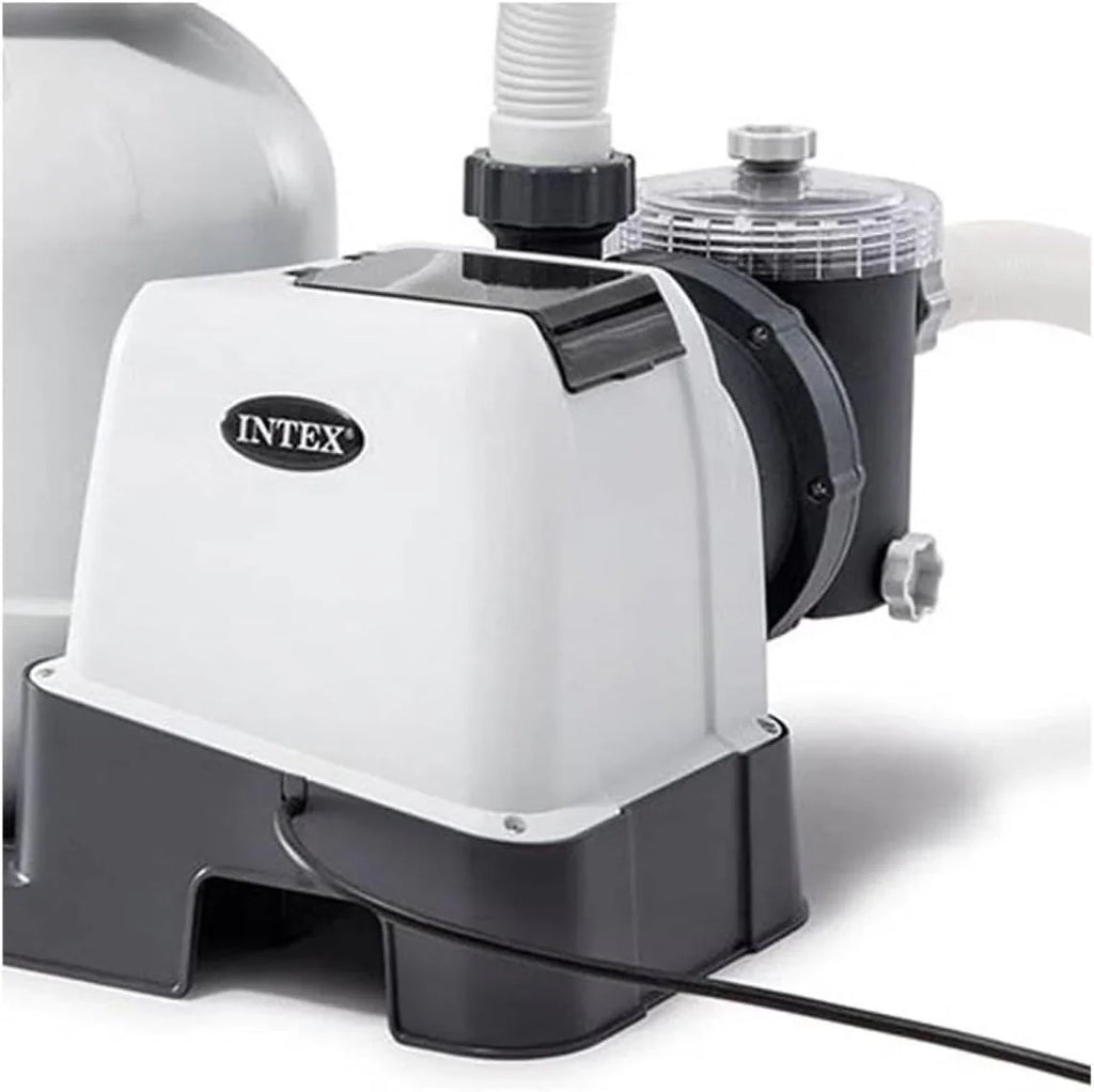 Intex 26651EG Krystal Clear 16 Inch 3,000 GPH Above Ground Pool Sand Filter Pump with Automatic Timer, GFCI, and 6 Function C