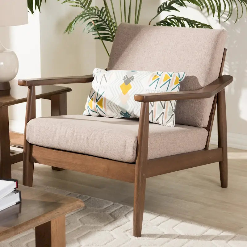 Baxton Studio Mid-Century Modern Lounge Chair - image 4