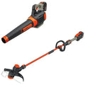 100 MPH 400 CFM 60V MAX Cordless Handheld Leaf Blower with Bonus 2in1 String Grass TrimmerLawn Edger Included