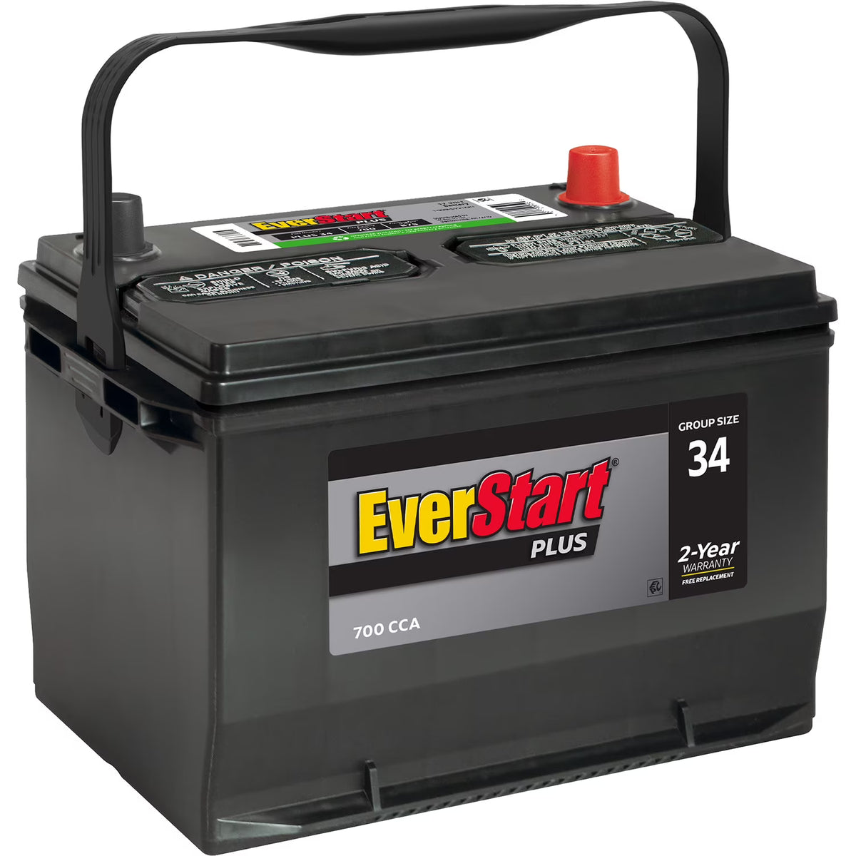 EverStart Plus Lead Acid Automotive Battery, Group Size 34 12 Volt, 700 CCA 120RC - image 1